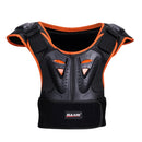 SULAITE Children Skating Back Protector Chest Protector Spine Protector Night Reflective Armor Child Riding Armor, Specification: L(Orange Black)