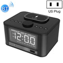 M7-QI Wireless Charging Clock Bluetooth Audio Support TF Card & U Disk & AUX US Plug(Black)