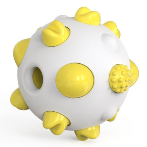 Spherical Dog Toy Molar Stick Bite Resistant Toothbrush(Yellow)