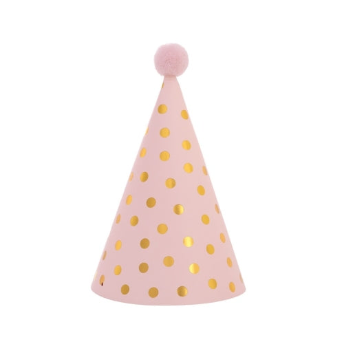 20 PCS Sequined Fur Ball Birthday Hat Birthday Party Supplies Dress Up Paper Hat, Colour: No. 8 Pink