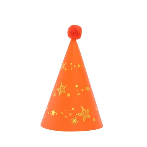 20 PCS Sequined Fur Ball Birthday Hat Birthday Party Supplies Dress Up Paper Hat, Colour: No.10 Love Horse Orange