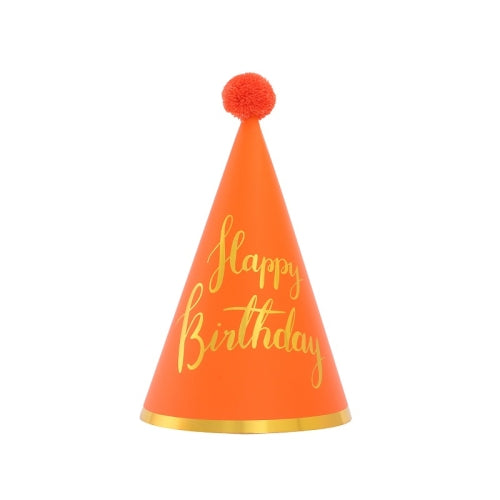 20 PCS Sequined Fur Ball Birthday Hat Birthday Party Supplies Dress Up Paper Hat, Colour: 2 Love Horse Orange