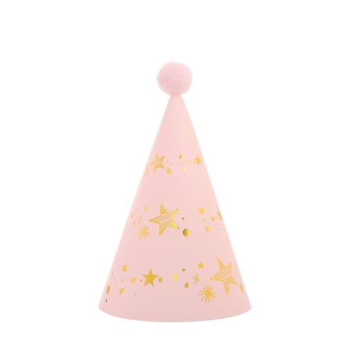 20 PCS Sequined Fur Ball Birthday Hat Birthday Party Supplies Dress Up Paper Hat, Colour: No. 10 Pink