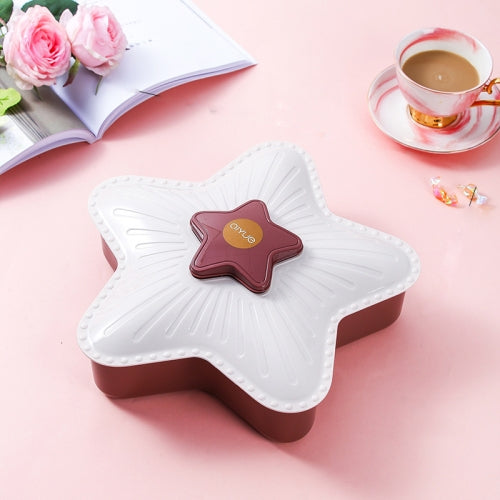 Creative Candy Plate Divided Melon Fruit Plate With Lid Living Room Home Candy Box, Specification: Starfish (Purple+White)