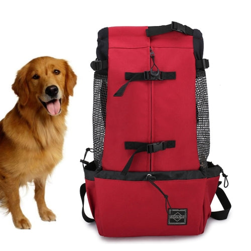 Ventilated And Breathable Washable Pet Portable Backpack, Size: L(Red)