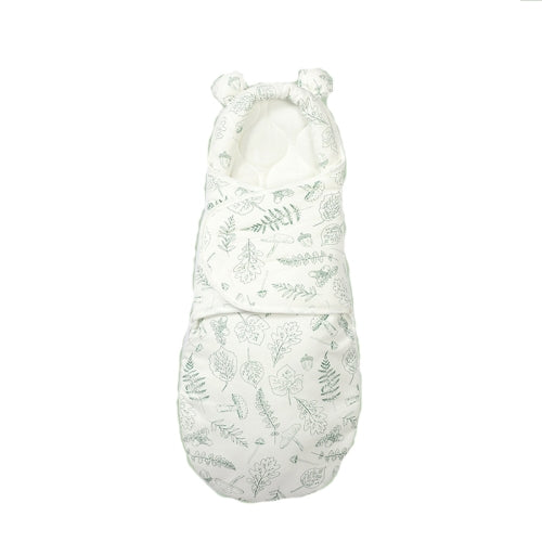 Newborn Cotton Quilt Sleeping Bag Baby Anti-Shock Swaddling Leaves (Four Seasons), Specification: M (3-6 Months)