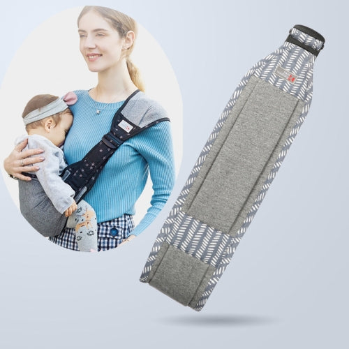 Kangaroo Baby Portable Single Shoulder Strap Simple Spring And Autumn Baby Stool(White Strips On Blue Background)