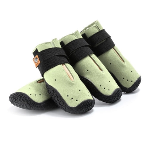 HCPET Non-Slip Wear-Resistant Pet Shoes Four Seasons Breathable Dog Shoes, Size: 7(Green)