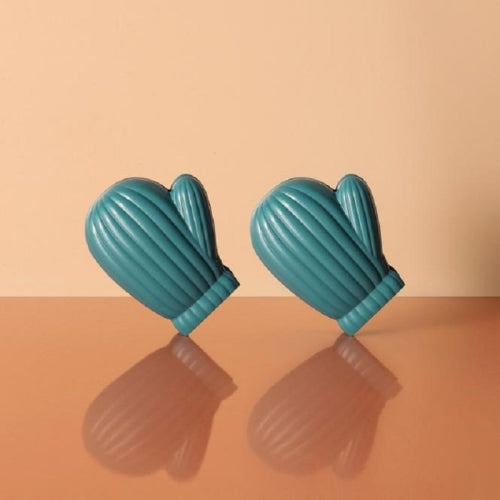 3 Pairs Glove Shape Food Bag Holder Plastic Bag Sealing Clip Snack Sealing Clip(Green)