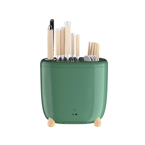 Disinfection Knife Holder Chopsticks Disinfection Machine Automatic Sterilization Drying Ultraviolet Sterilization Rack(Green)