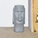 Easter Island Stone Figure Piggy Bank Home Statue Decoration(Gray)