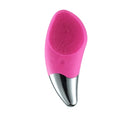Ultrasonic Vibration Facial Cleansing Apparatus Multifunctional Electric Facial Washing Brush, Colour: Red (With Cold Compress Function)