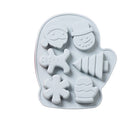 2 PCS Christmas Modeling DIY Chocolate Aromatherapy Gypsum Cake Silicone Mold(Blue)