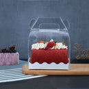 50 Pieces Portable Long Cake Roll Transparent Box Pastry Baking Packaging Box, Specification: Small Roll (13x8x10cm)