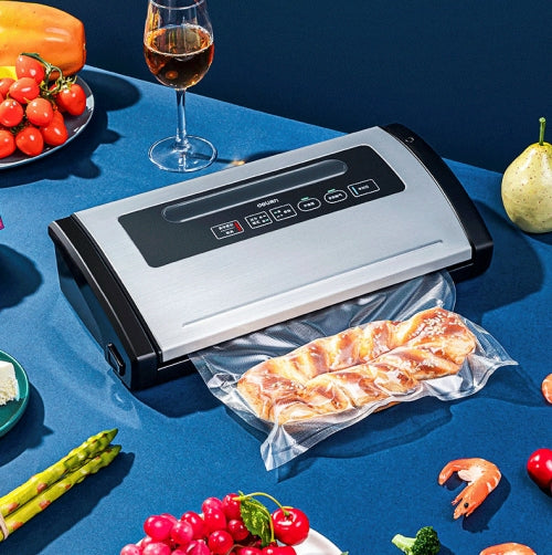 Deli Household Food Sealing Machine Fresh-Keeping Compression Small Packaging Machine, CN Plug, Model: 14886S (Black)