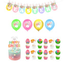 Easter Party Decoration Sequined Balloon Cake Flag Set, Size: Balloon Pull Flag Cake Insert