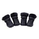 4 PCS/Set Pet AutumnWinter Thicken Cotton Shoes Dog Warm And Non-Slip Shoes, Size: No. 3(Black)