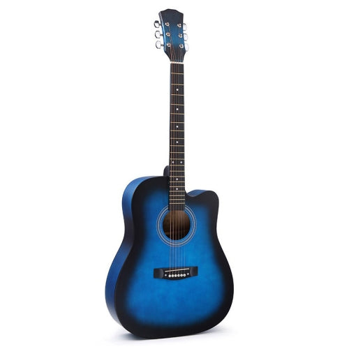 Folk Acoustic Guitar Beginner Training And Teaching Stringed Instruments, Colour: 41 Inch (Blue)