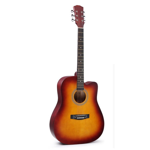 Folk Acoustic Guitar Beginner Training And Teaching Stringed Instruments, Colour: 38 Inch (Sunset Color)