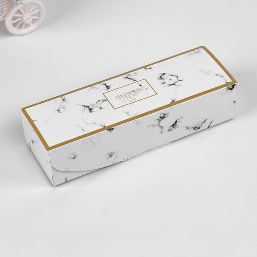 30 PCS Color Bronzing Long Packaging Gift Box Baking Packaging Box, Specification: Marble