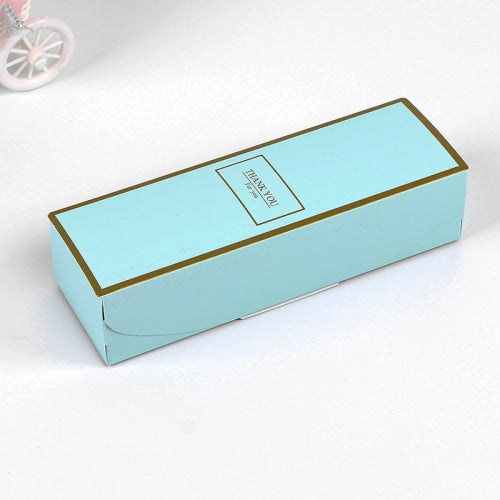 30 PCS Color Bronzing Long Packaging Gift Box Baking Packaging Box, Specification: Blue Gold Rim