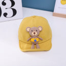 C0423 Spring Hug Bear Shape Baby Cap Cotton Sunhat, Size: 46cm Adjustable(Turmeric)