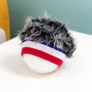 C0486 Elastic Wig Children Hat, Size: About 50cm(Black White Hair)