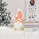 2 PCS Christmas Easter Faceless Doll Decoration Desktop Cartoon Rabbit Doll Decoration Holiday Decoration(Orange Cap)