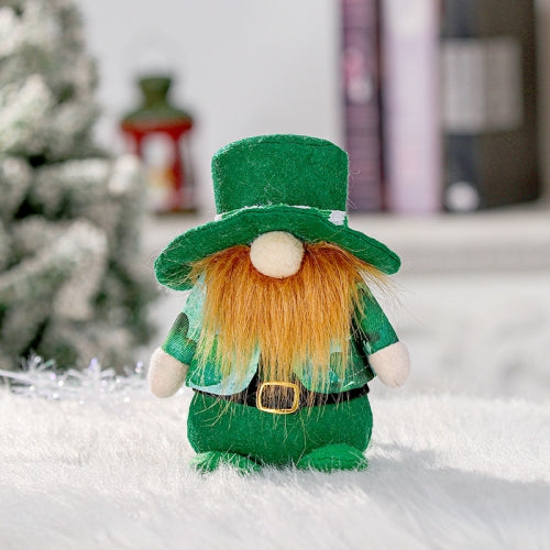 2 PCS Christmas St. Patricks Day Faceless Doll Party Decoration Props Doll Ornament(Beard)