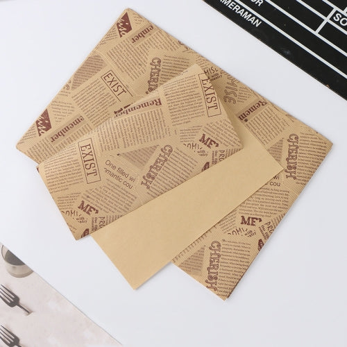 2 Packs Cake Greaseproof Paper Baking Packaging Plate Paper Hamburger Paper, Colour: Thick Kraft Paper