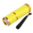3 PCS 9 LED Nail Art Mini Flashlight Nail Polish Glue Phototherapy Lamp Mini Roast Lamp(Yellow)