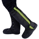 Oxford Cloth Men And Women Rain-Proof Shoe Covers Thickened Desert Sand-Proof Rain Boots XL (Black)