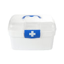 Y01 3 PCS Household Portable Multi-Layer Plastic Medicine Cabinet, Specification: M(Blue)