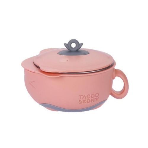SSGP Stainless Steel Children Complementary Food Insulation Tableware, Specification: Water Bowl (Orange)