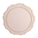 Embossed Silicone Heat Insulation Pad Decorative Mat Thick Round Silicone Pot Mat(Fog Pink)