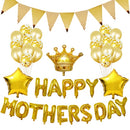 Mother Day 16-Inch Aluminum Film Balloon Set Scene Decoration Party Events(Golden Set)