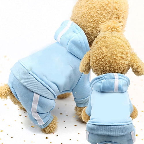 2 PCS Pet Dog Clothes For Dogs Overalls Pet Jumpsuit Puppy Cat Clothing For Dog Coat Thick Pets Dogs Clothing, Size:XS(Sky Blue)