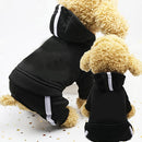 2 PCS Pet Dog Clothes For Dogs Overalls Pet Jumpsuit Puppy Cat Clothing For Dog Coat Thick Pets Dogs Clothing, Size:S(Black)