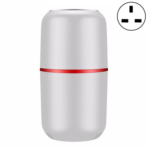 Electric Small Grinder Household Seasoning Miscellaneous Grains Chinese Medicine Coffee Grinder 220V UK Plug (White)