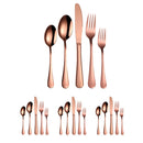 20 in 1 Stainless Steel Cutlery Steak Cutlery Set, Specification: Rose Gold