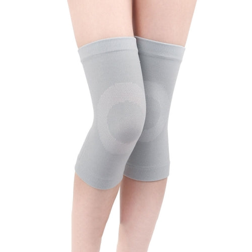 2 Pairs Thin Nylon Stockings Joint Warmth Sports Knee Pads, Specification: M (Gray)