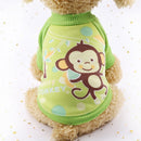 Dog Clothing Miniature Dog Sweater Teddy Pet Clothing Round Collar Casual Fleece, Size:S(Green)