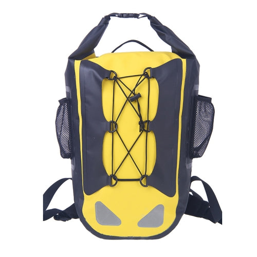 30L Outdoor Travel Sports River Rafting Waterproof Bag Double Shoulder Large Capacity Waterproof Bag(Yellow)