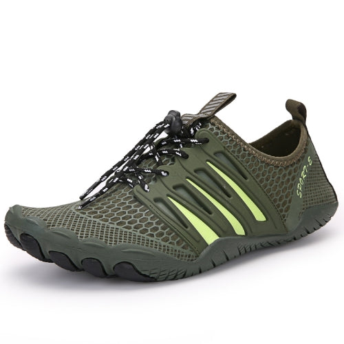 Outdoor Sports Hiking Shoes Antiskid Fishing Wading Shoes Lovers Beach Shoes, Size: 36(Army Green)