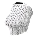 Multifunctional Cotton Nursing Towel Safety Seat Cushion Stroller Cover(Black Dots on White)