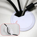 20 PCS ABS Plastic Round Cable Box Computer Desk Cable Hole Cover, Specification: 80mm (White)