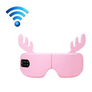 Antler Eye Protection Device USB Intelligent Vibration Hot Compress Eye Mask Automatic Timing Eye Massager(Pink)