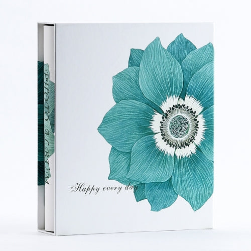 6 Inch 200 Sheets Photo Albums Interstitial Boxed Large Capacity Family Photo Album(Plain Flower)