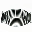 5 Sheets Motorcycle Rim Stickers Personality Wheels Modified Decals(Black)