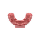 2 PCS Silicone U-Shaped Replaceable Brush Head 2-8 Years Old Oral Electric Toothbrush Head(Pink )